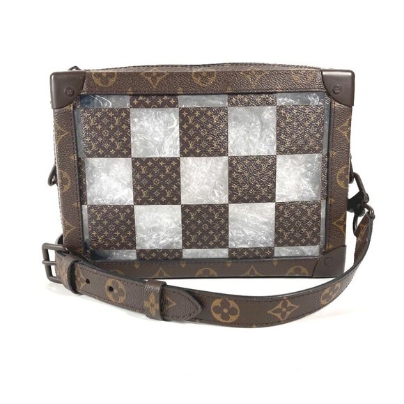 LOUIS VUITTON M20871 Monogram-Chess Slim-Soft Trunk Pochette 2WAY Shoulder Bag - Picture 1 of 13